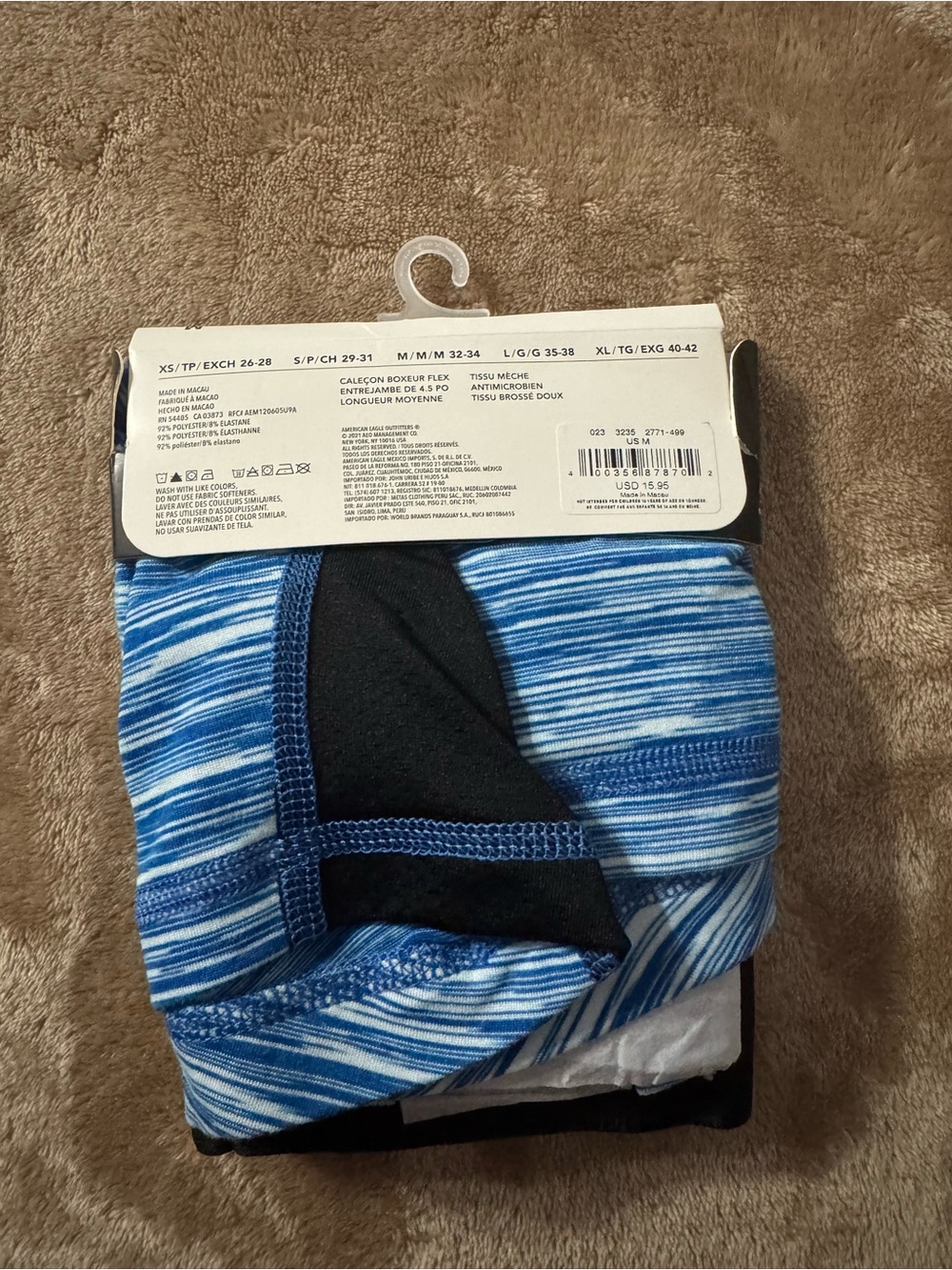 American Eagle Outfitters Flex Boxer Brief 3-Pack in Black, Blue, and Red - Picture 8 of 8